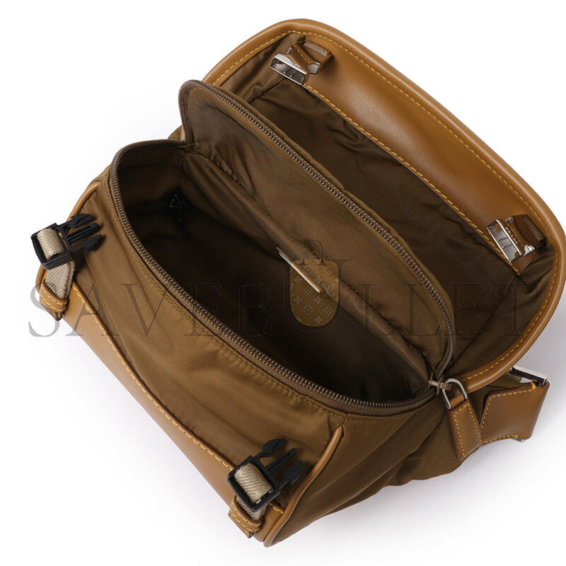 PRADA RE-NYLON×LEATHER SHOULDER BAG 2VH171 (20*12.5*10cm) 